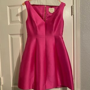 Kate Spade pink satin cocktail dress